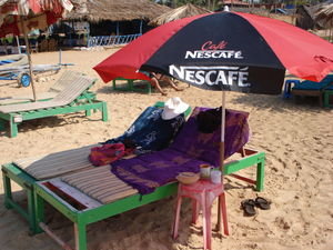 My beach umbrella in Calangute