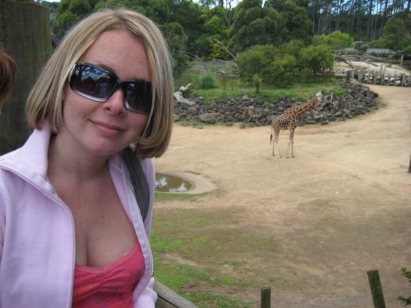 Angela With A Giraffe