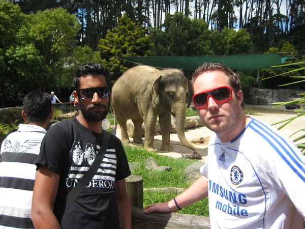 Laju & Aaron With An Elephant