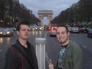 Deebo & Aaron with the Arc de Triomphe