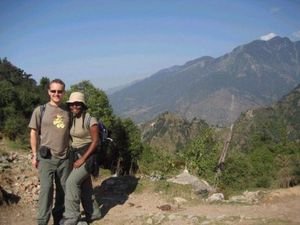 Lav and Steve hiking the Indian Himalayas