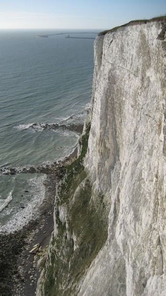 Dramatic cliff-edge drop. Dover, Kent