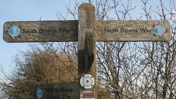 Joining the South Downs Way. Sussex