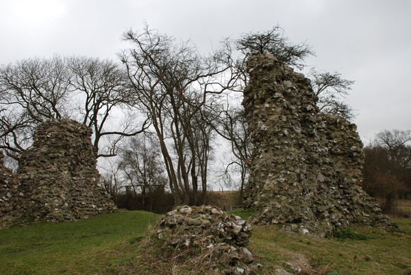 Ruins of Thurham Castle. North Downs Way