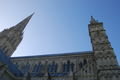 Looking up at Salisbury Cathedral. Wiltshire