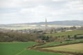 Views back to Salisbury Cathedral. Wiltshire
