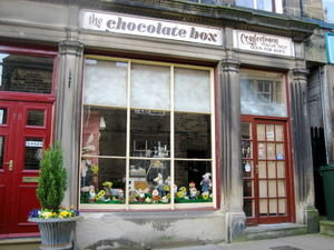 Chocolate treats at the Chocolate Box. Haworth, Yorkshire