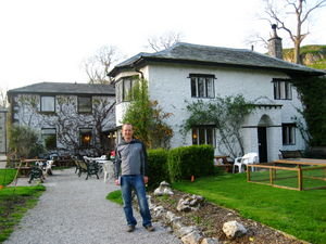 Steve on our day of rest outside our hotel Beck Hall, Malham. Yorkshire