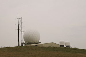 The big golf ball actually forms part of a radar station. Great Dun ...