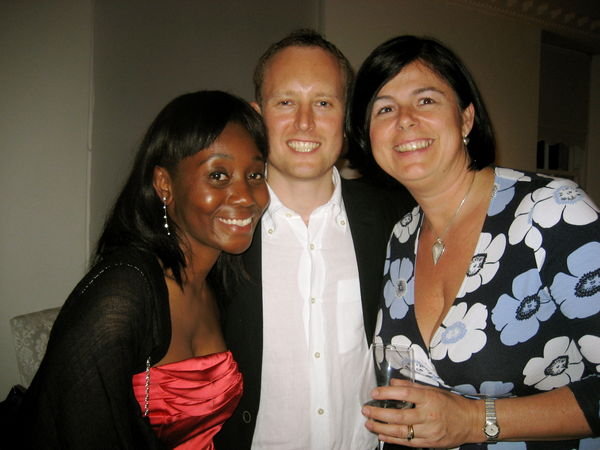 Lavinia, Steve and Helen Wilkinson, Marketing and Services Director for the Ectopic Pregnancy Trust. Beauberry House, Dulwich. London