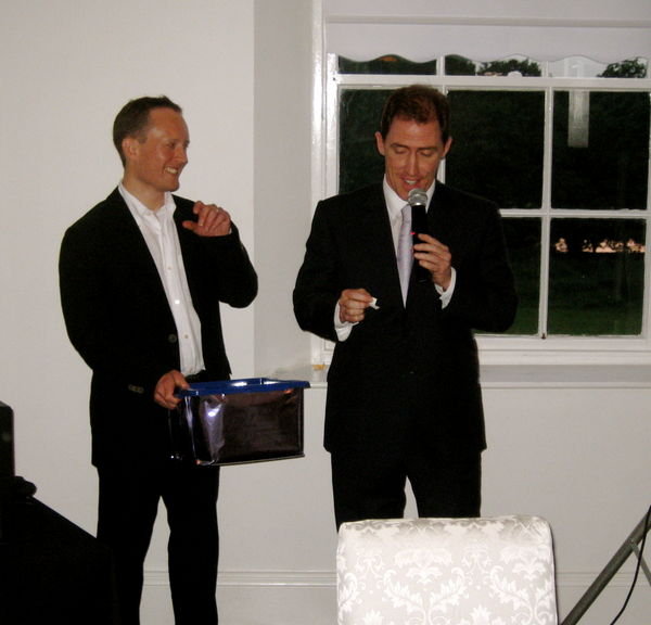 Steve and Rob get the raffle underway! Beauberry House, Dulwich. London