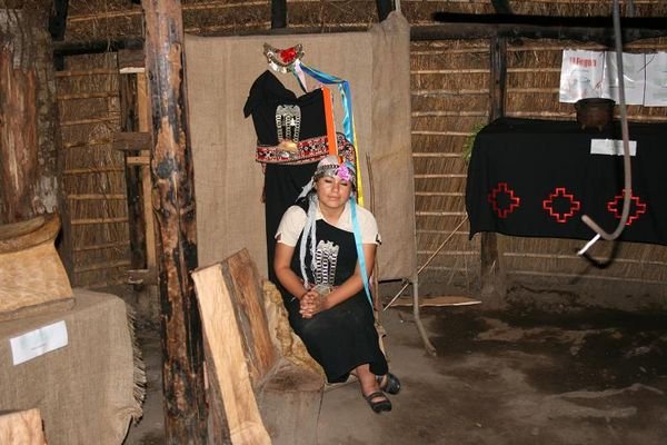 Eine Mapuche bei der Arbeit