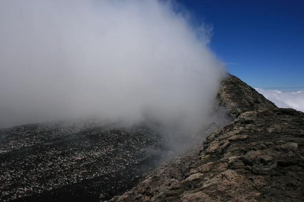 Ein Teil der Vulkanspitze