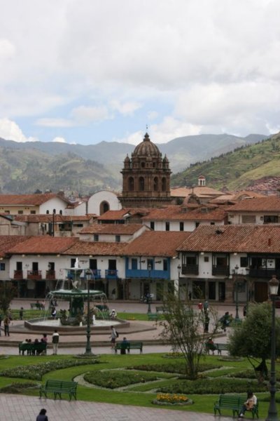 Ausblick auf den Plaza Armas und die Kirche La Merced