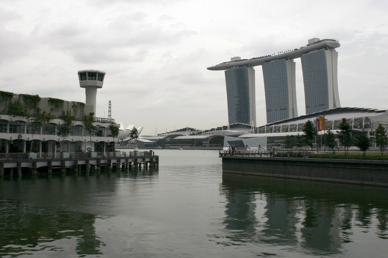 Blick auf das Marina Bay Sands-Hotel
