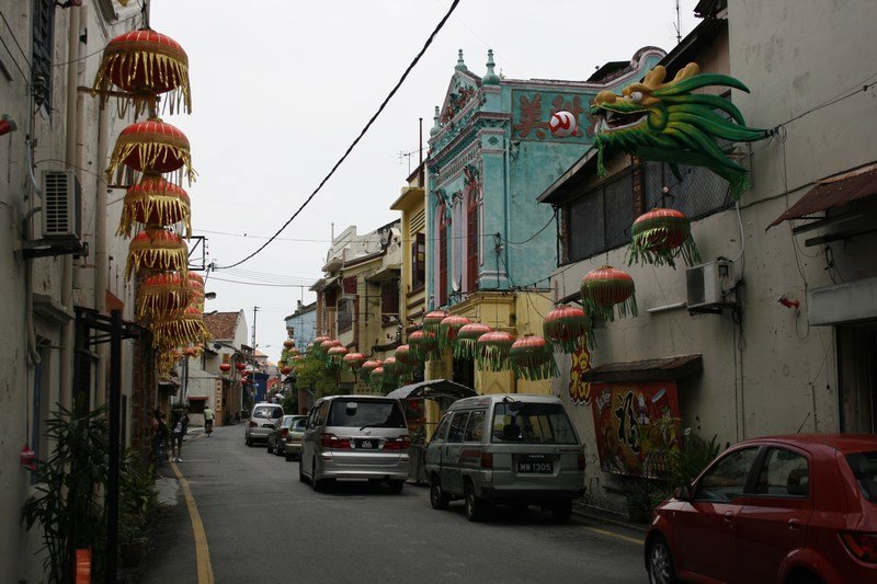 aufwendig verzierte Häuser in Chinatown