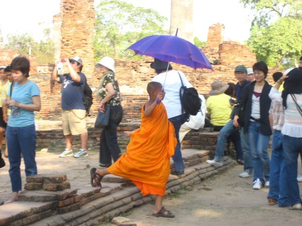 Colorful monk, Ayutthaya