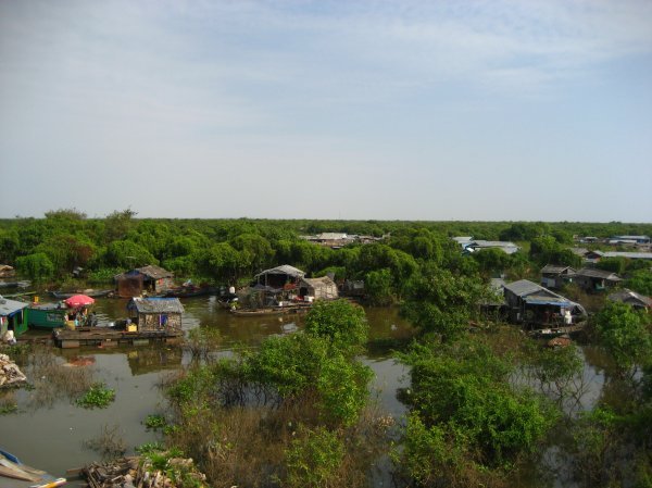 View of village, Tonle Sap Lake