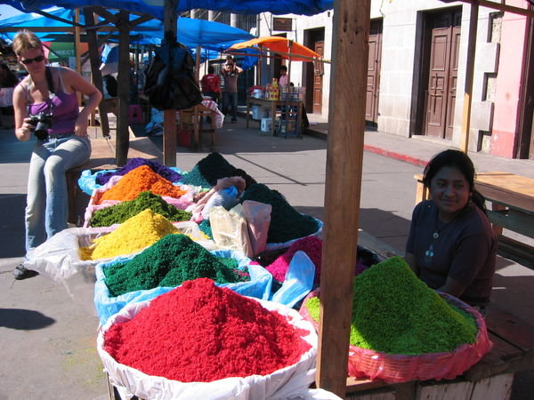 Dyes in the market in Xela