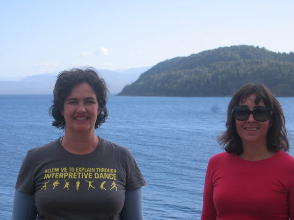Rachael and me, at the lake in Bariloche