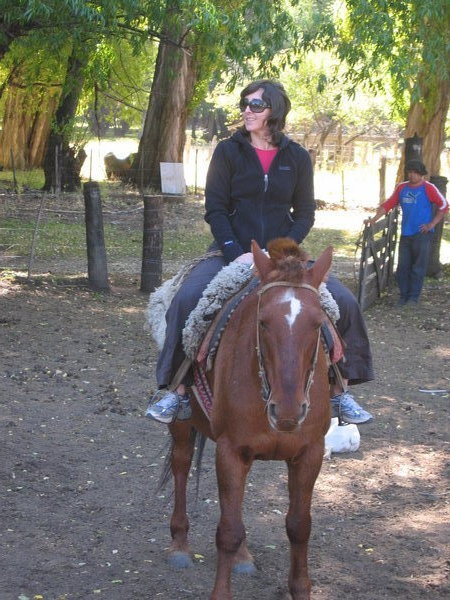 Rachael on horseback