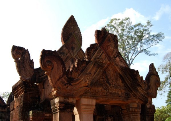 Ornate roofs at Banteay Srei