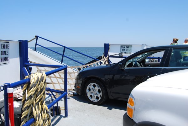 My rental car stands ready to lead the way off the ferry. lol