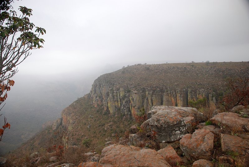 Blyde River Canyon shrouded in fog