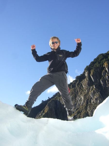 On top of the glacier