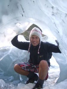 Hiding in the glacier