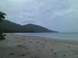 A damp Cape Trib beach