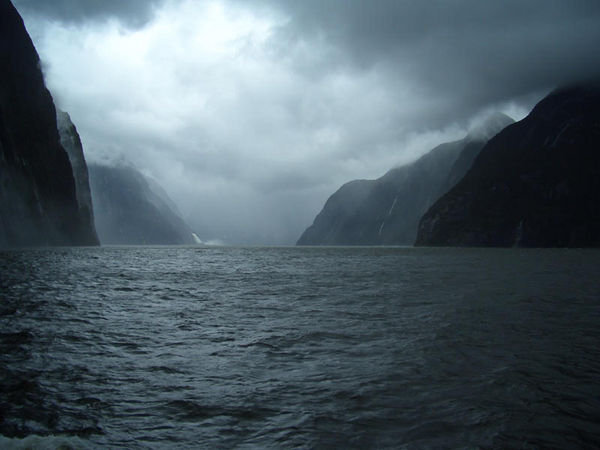 A menacing looking Milford Sound