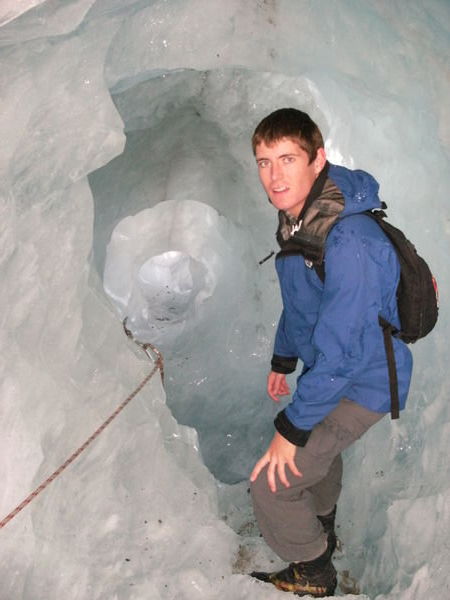 Ice tunnel with Rick