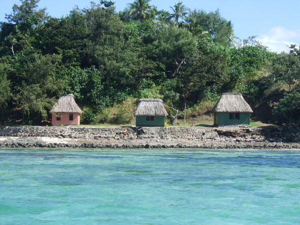 Our huts on the beach