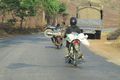 Motorbike carrying a motorbike