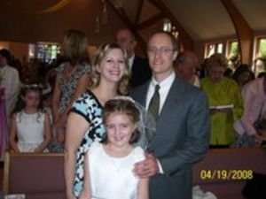 Autumn's First Communion with Mom & Dad