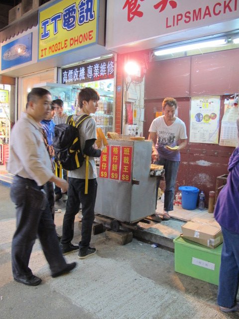 Street food next to DVD store