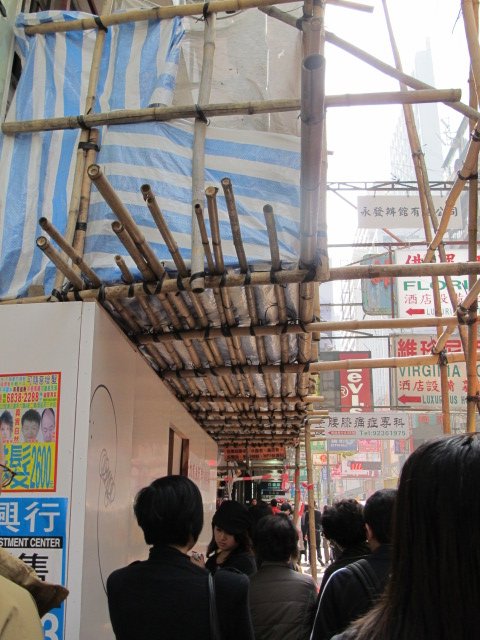 Instead of a awning built by wood, we use bamboo