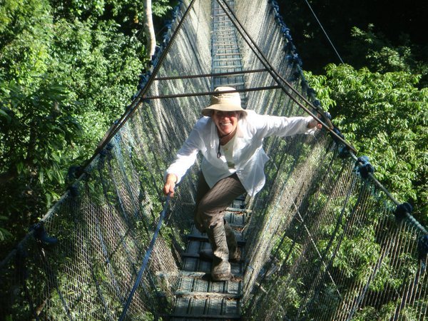 Aud on the canopy bridge
