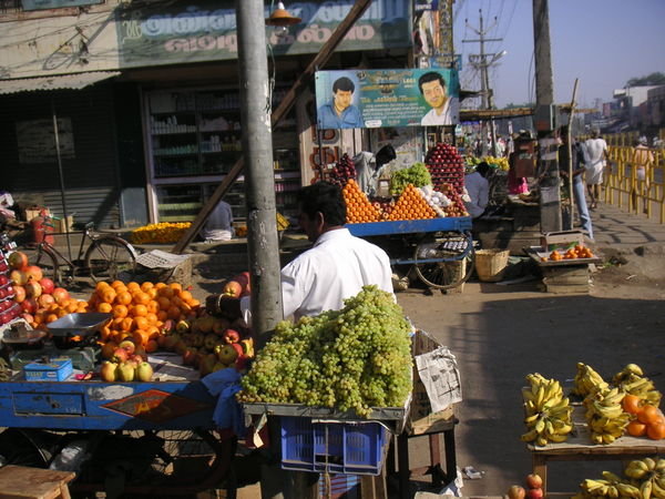 A Market Scene by the nearby temple