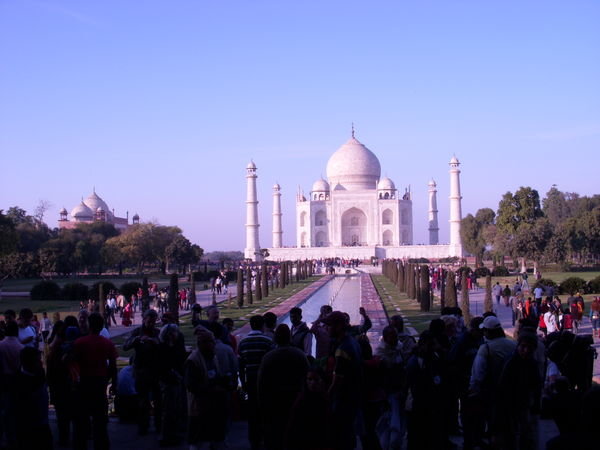 Scene at the Taj Mahal