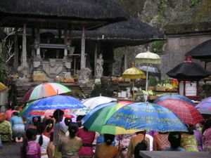 Colorful scene at the temple