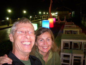 Having a great time our last night in Nang Khai,  Thailand