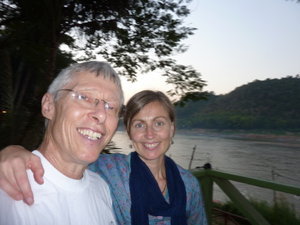 Steve and Cathy in Luang Prabang on Christmas Day