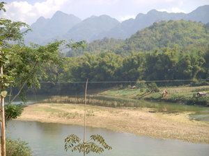 Gorgeous Nam Kahn River, what a setting for the Elephant Village