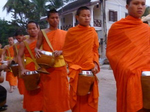 Monks passing by