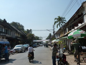 City scene on the main drag in town