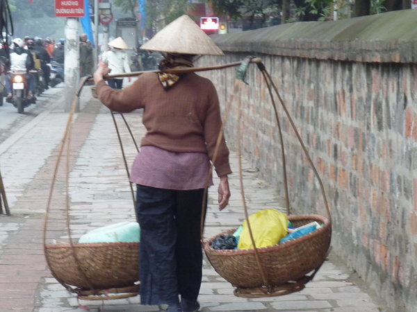 Beautiful working woman in Hanoi