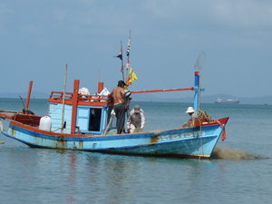 Fishing boat on the island