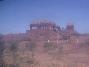 Temple seen from the train